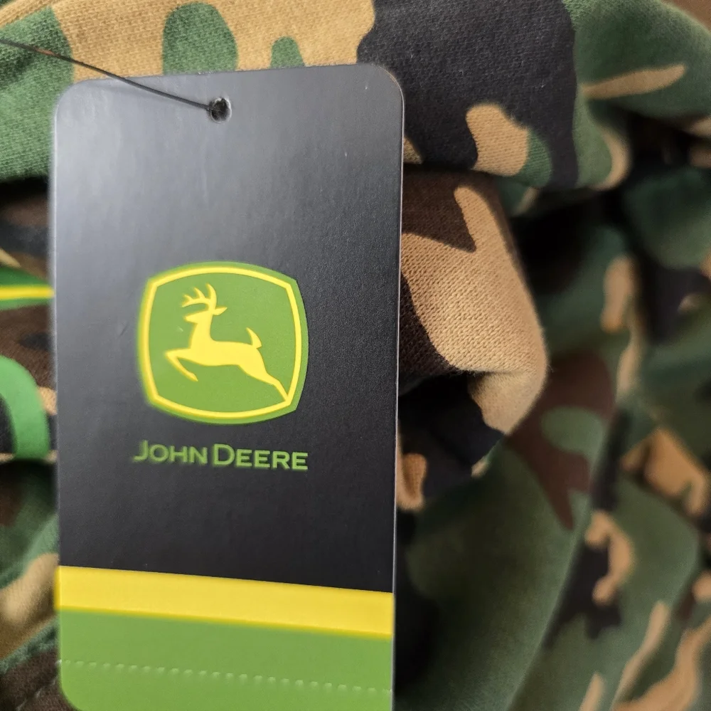 John Deere Men’s Camo Pullover Hoodie Green Brown Sz S NWT - Picture 4 of 5